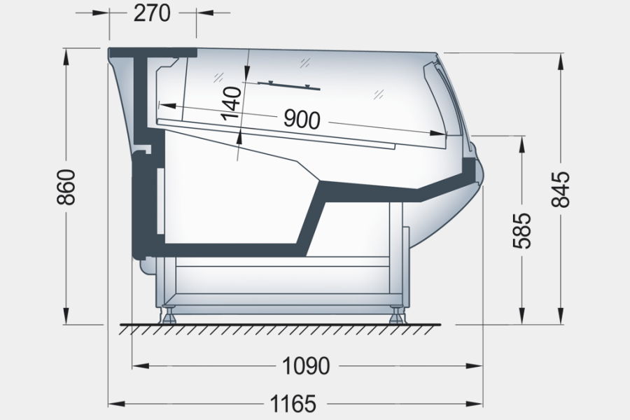 Прилавок холодильный Grazia LDG-04 Self